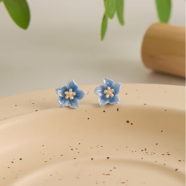 Stud Alloy Earring Floral