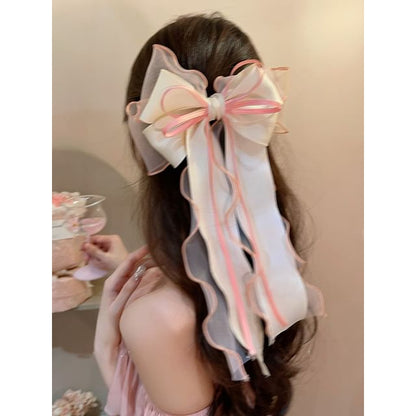 Hair Organza Bow Clip