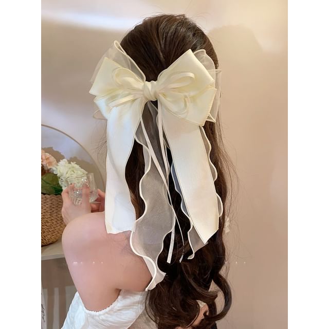 Hair Organza Bow Clip