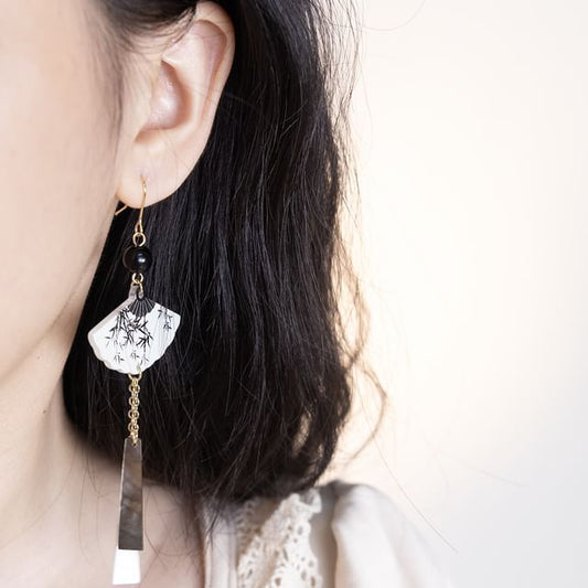 Fan Dangle Alloy Earring