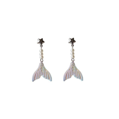 (Various Tail Designs) Dangle Alloy Mermaid Earring