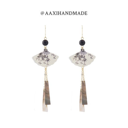 Fan Dangle Alloy Earring