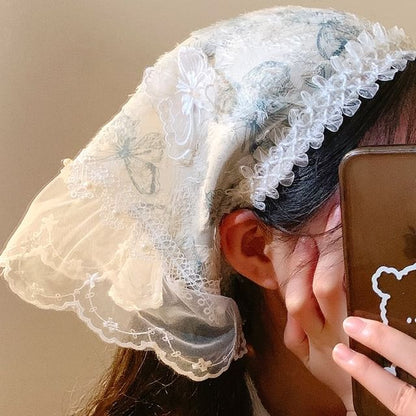 Bandana (Various Lace Trim Designs) Butterfly