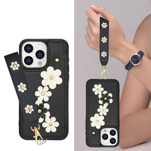 Floral Phone Faux Case Leather
