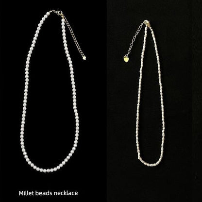 Pearl Necklace Beaded Faux