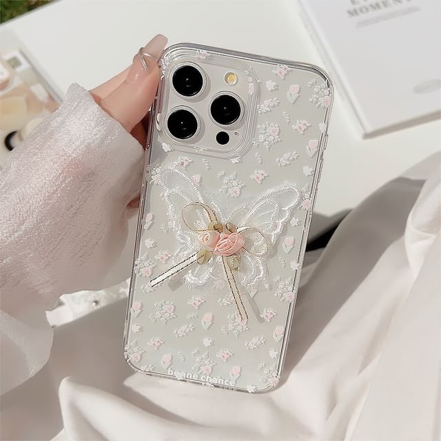 / Case Charm Set Lace Phone Butterfly