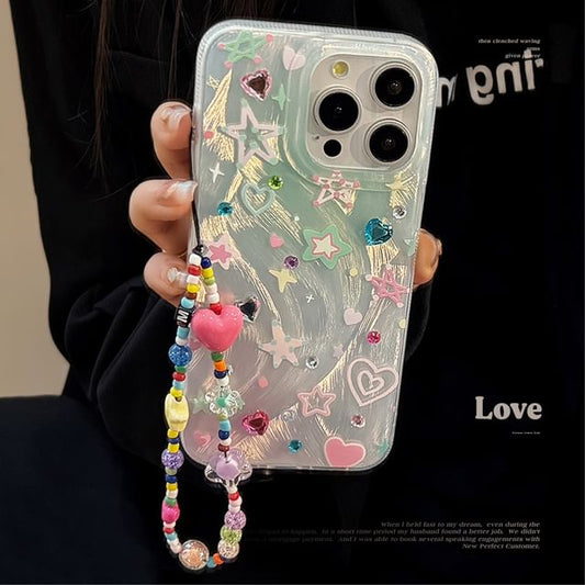 Star Strap Phone / Decoration Adhesive Case Rhinestone Set