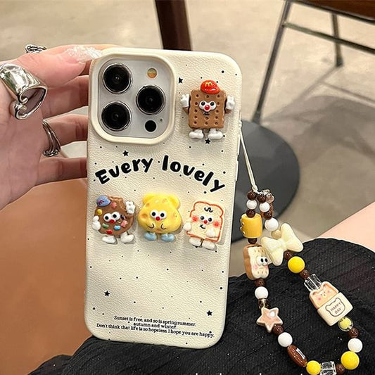 Cartoon Food / Phone Strap Set Case