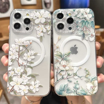 Case (Compatible Phone Floral MagSafe) Magnetic with