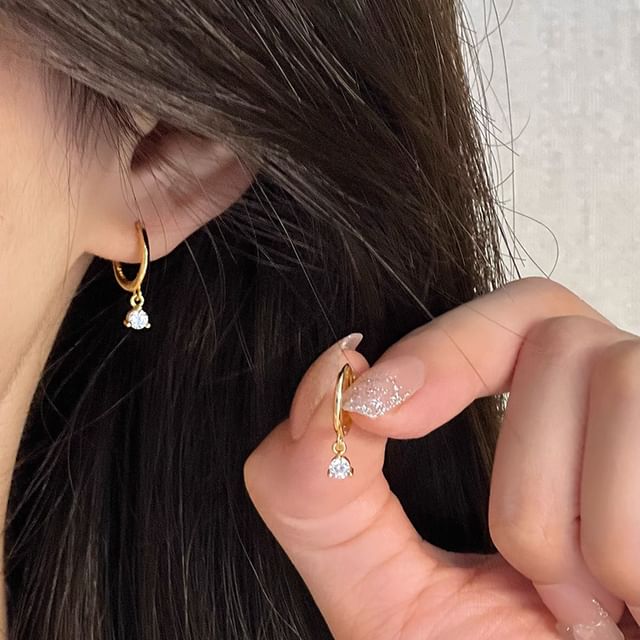 Drop Earring Rhinestone Alloy