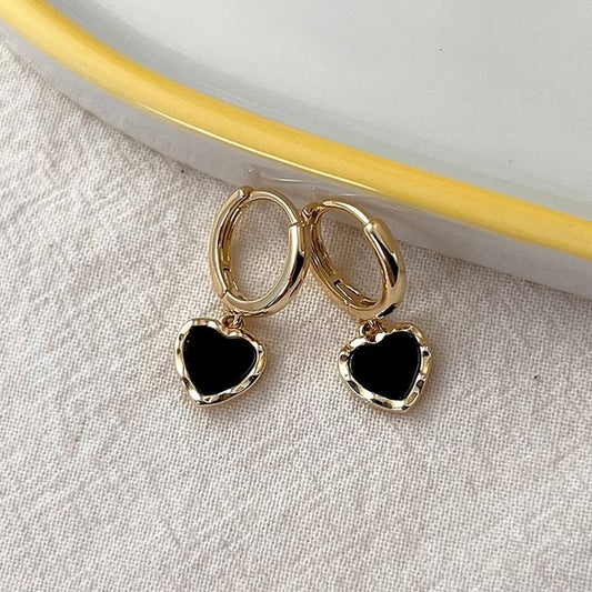 Drop Alloy Heart Earring