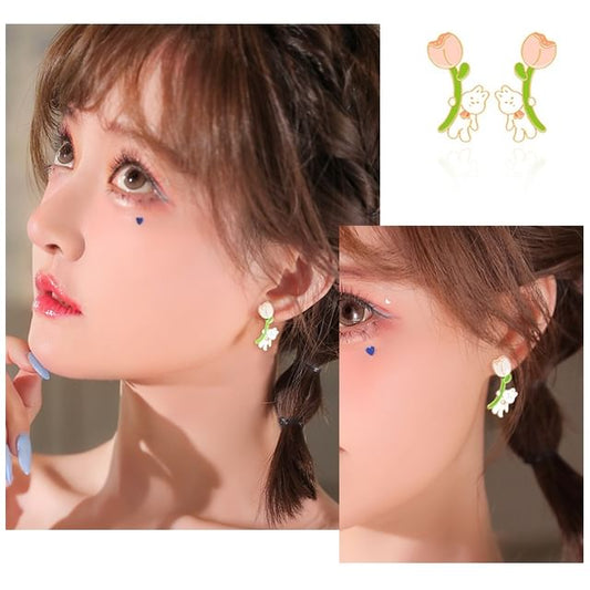 Stud Rabbit Earring ) / Cartoon ( Ear Sterling Various Silver Designs Cuff