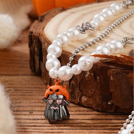 Necklace ChiropteraPearl Halloween Pumpkin