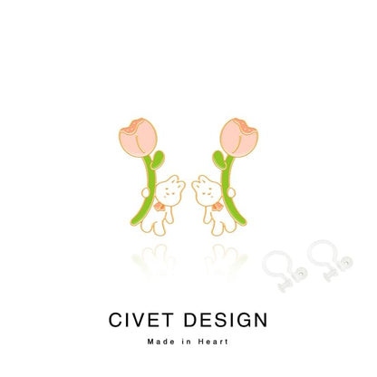 Stud Rabbit Earring ) / Cartoon ( Ear Sterling Various Silver Designs Cuff
