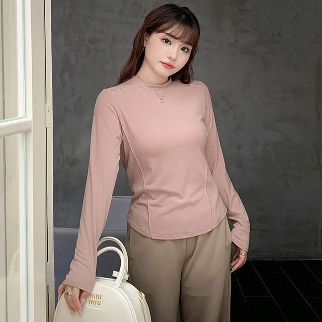 Long-Sleeve Plain Tee