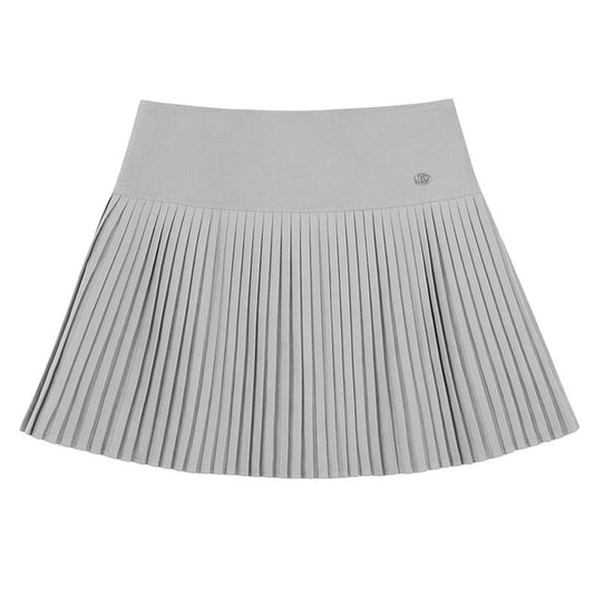 High-Rise Plain Accordion Pleat Skirt