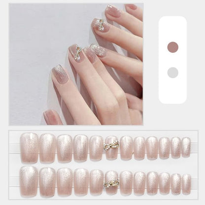 Strass Katzenauge Press On Nail