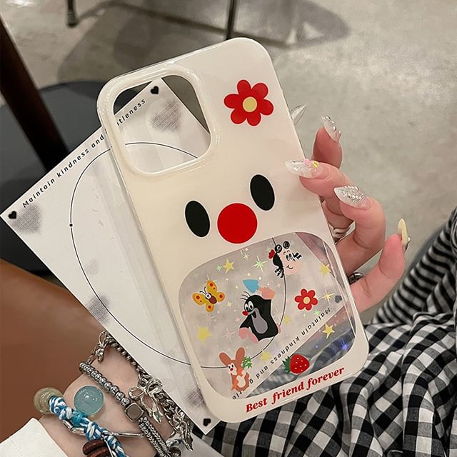 Bead Cartoon Set Adhesive Decoration / Case Phone