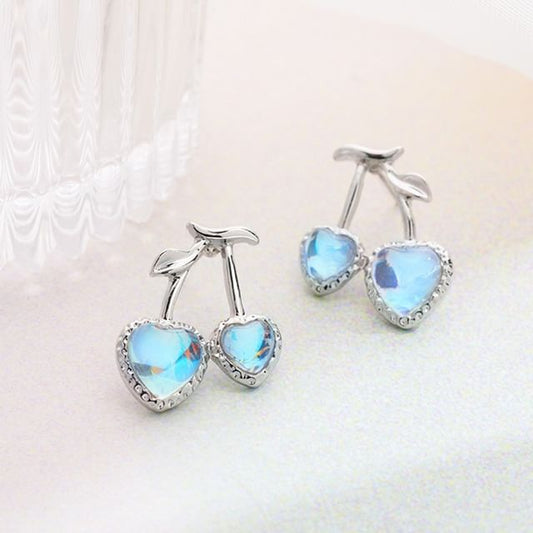Cherry Clip-On / Earring Heart Stud