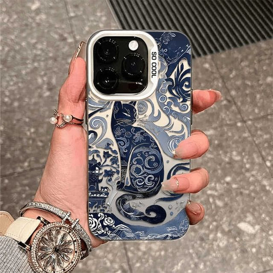 Transparente Handyhülle mit Katzen-Print