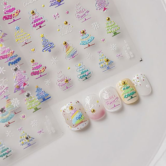 Stickers Nail Art Sapin de Noël