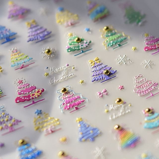 Stickers Nail Art Sapin de Noël