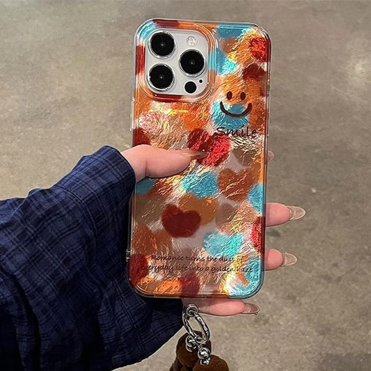 Smiley Phone Case / Pom Set Strap