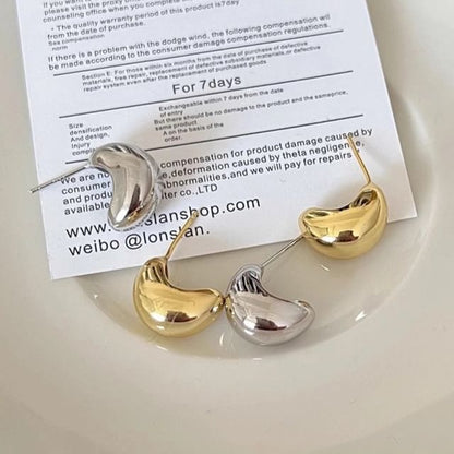 Hoop Earring Sterling Glossy 925 Silver