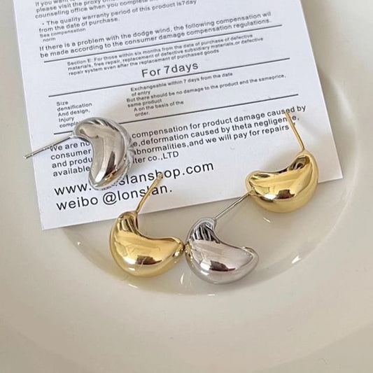 Hoop Earring Sterling Glossy 925 Silver