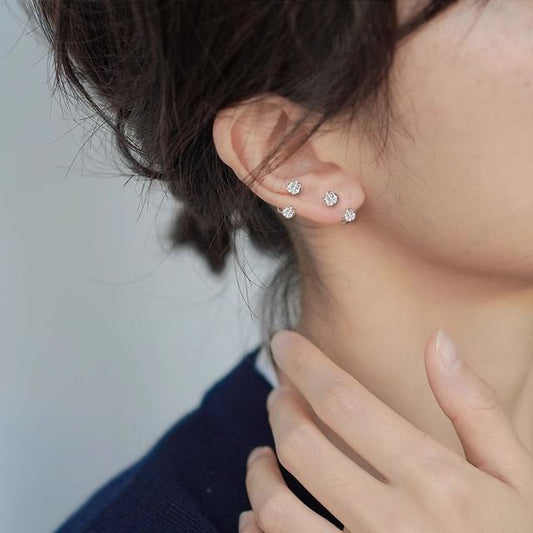 Rhinestone Huggie Earring Open
