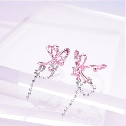 Dangle Rhinestone Alloy Earring Knot