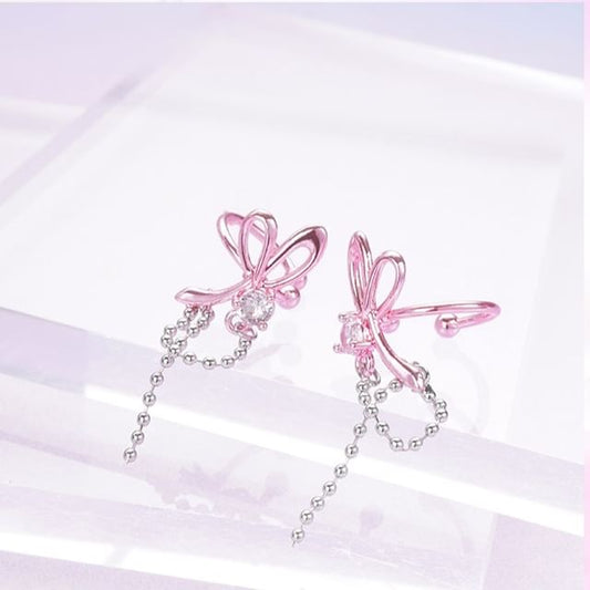 Dangle Rhinestone Alloy Earring Knot
