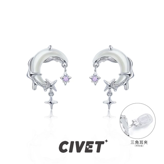 Earring Ear Alloy Star / Drop Moon Rhinestone Cuff