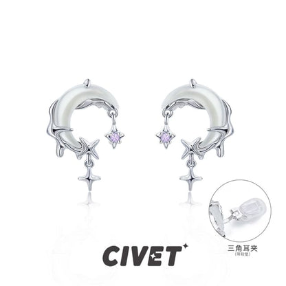 Earring Ear Alloy Star / Drop Moon Rhinestone Cuff