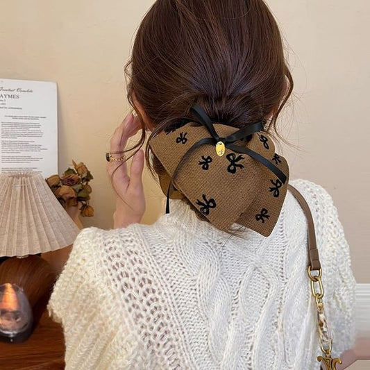 Scrunchie Print Hair Bow