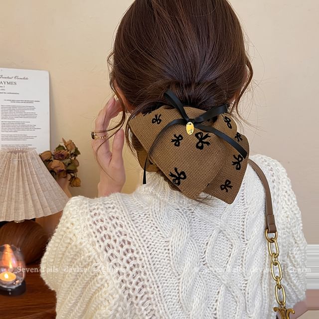 Scrunchie Print Hair Bow