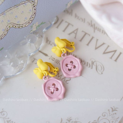 Earring Button / Bow Drop Clip-On
