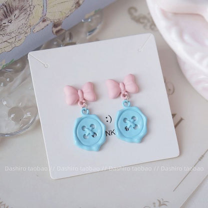 Earring Button / Bow Drop Clip-On
