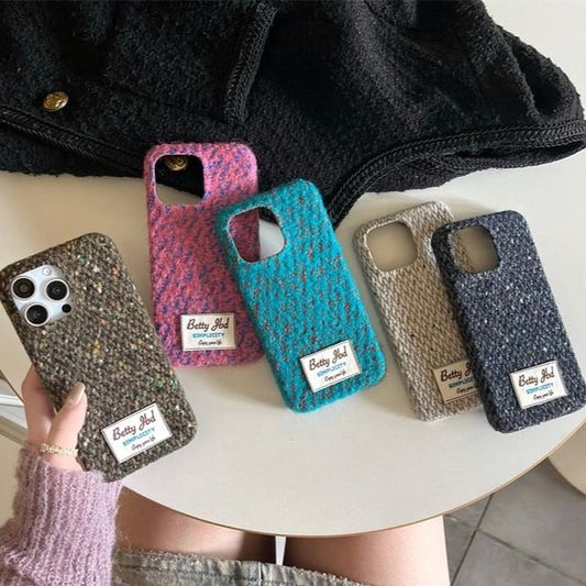 Lettering Melange Applique Case Phone