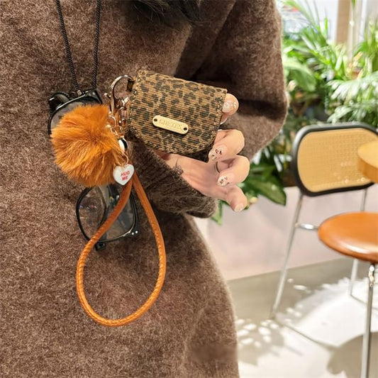 Print Case Leopard Earphone Pom Strap / Skin Pro AirPods