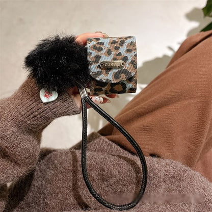 Print Case Leopard Earphone Pom Strap / Skin Pro AirPods