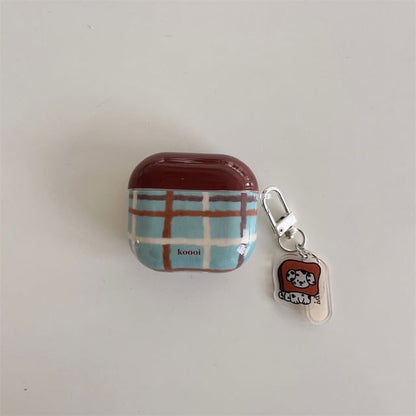 Charm Lanyard Dog Plaid Earphone Pro Case / AirPods Skin