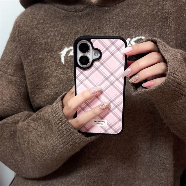 Decoration Set / Ribbon Case Plaid Adhesive Phone