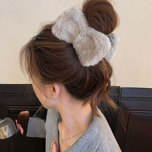 Clip Claw Bow Hair Chenille