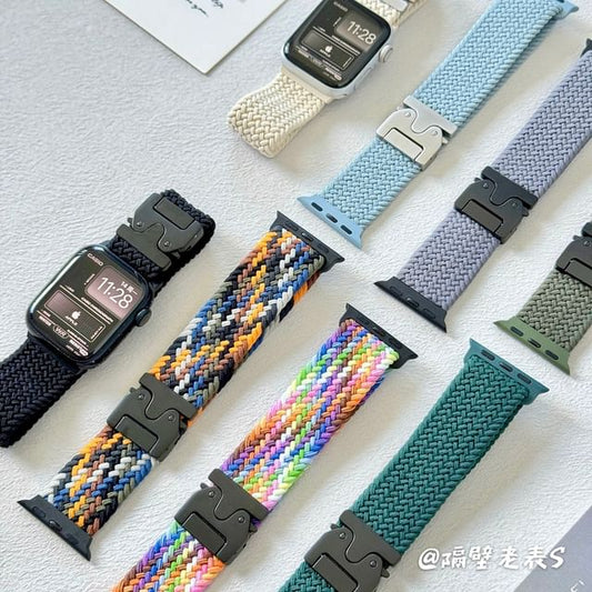 Braided Apple Band Buckled Watch