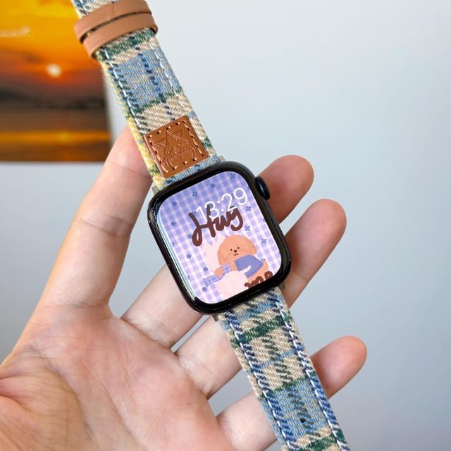Band Apple Watch Fabric Plaid