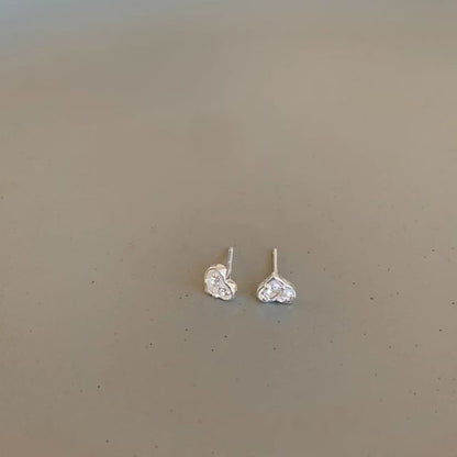 Stud Alloy Heart Earring Rhinestone