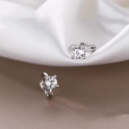 Huggie Alloy Rhinestone Earring