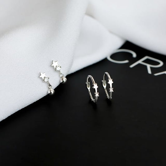 Earring Ear / Star S925 Huggie Sterling Silver Cuff