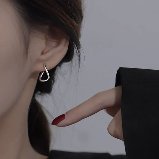 Hoop Earring Irregular Alloy